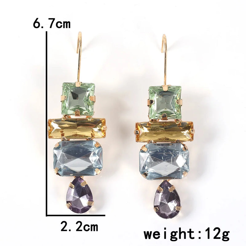 Kristall Statement Ohrringe | Accessoires aus Kunststoff | Hängende Kunststoff Ohrringe