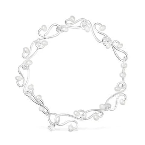 Armband-Set „Mini Icons Herz und Bär“ aus Silber und Zuchtperlen