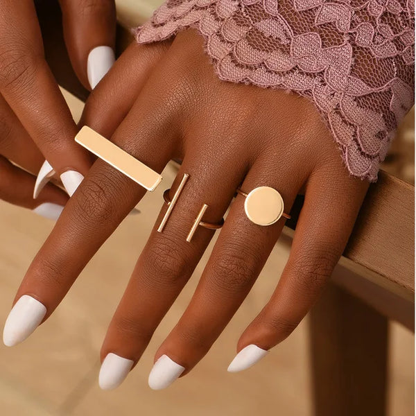 Bohemian Ring Set für Damen | Modischer Fingerring | Schmuck für Frauen