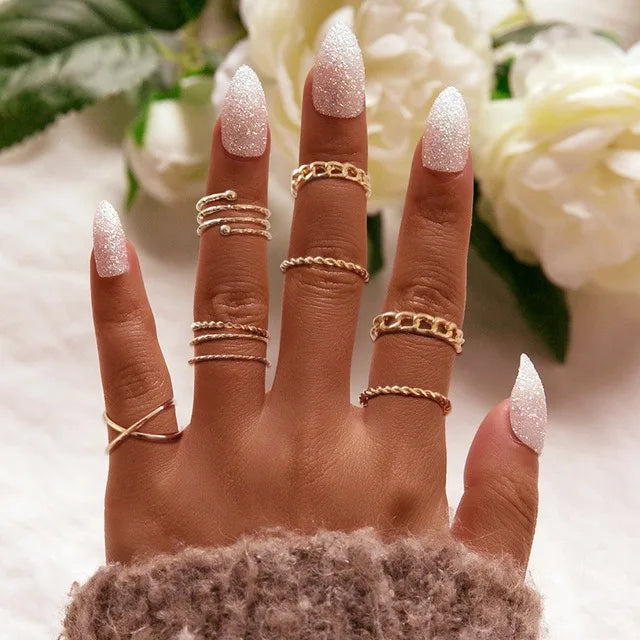 Bohemian Ring Set für Damen | Modischer Fingerring | Schmuck für Frauen