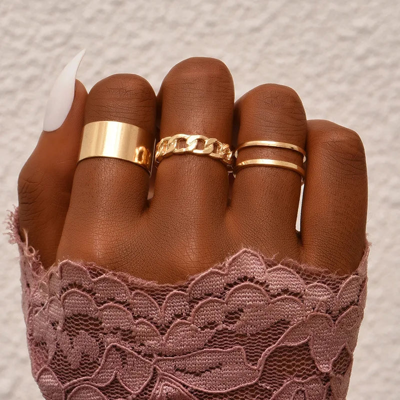 Bohemian Ring Set für Damen | Modischer Fingerring | Schmuck für Frauen