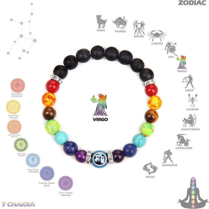 Chakra Zwölf Zodiac -Armband