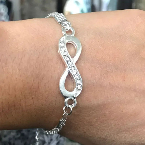 Strass-Unendlichkeits-Armband für Herren und Damen, Schmuck, 8 Zahlen-Anhänger, Charm-Blange-Paar-Armbänder für Liebhaber, Freund, Frauen, Geschenke