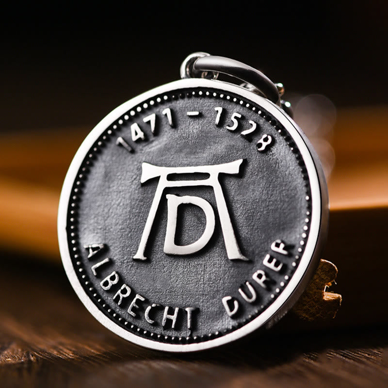 Glaube Umarmt Männer Gebet Hand Metallmünze Halskette