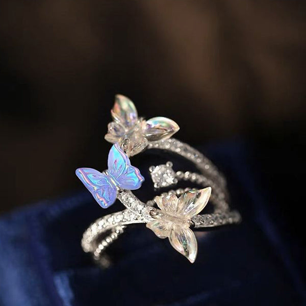 Kostenlos Smart Flying Butterfly Emaille Ring