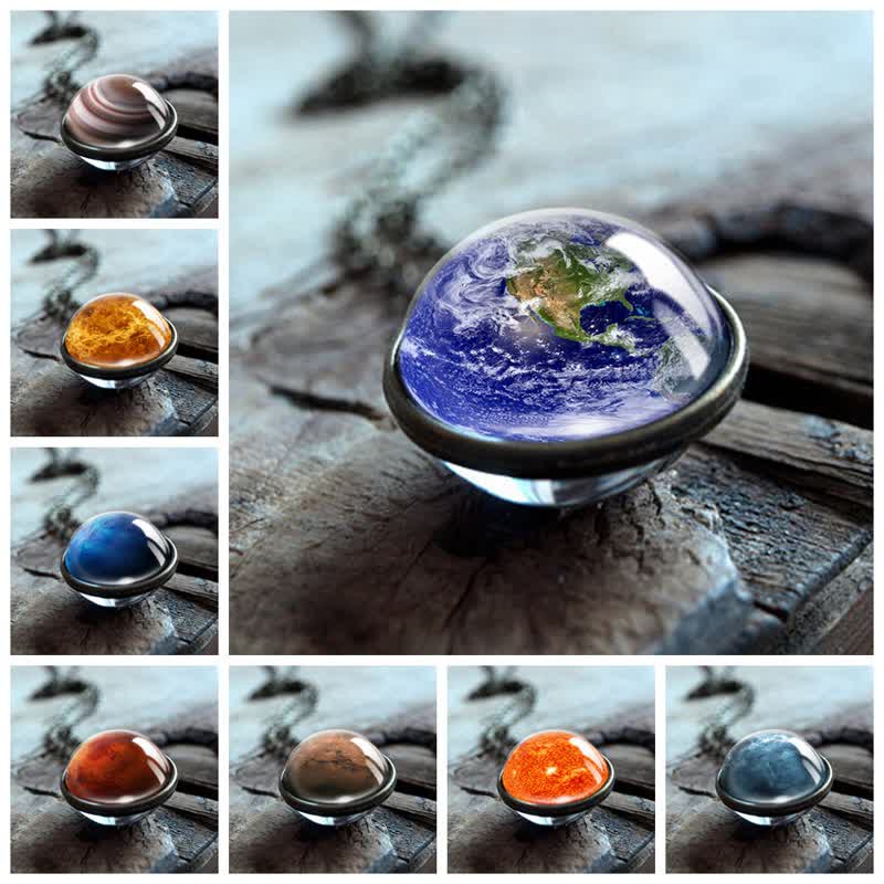 Doppelseitige Glasballplaneten Himmelskette