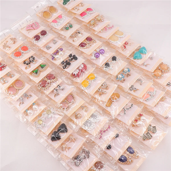 Modische Strassstecker Ohrringe für Frauen - 24 Paare/Los