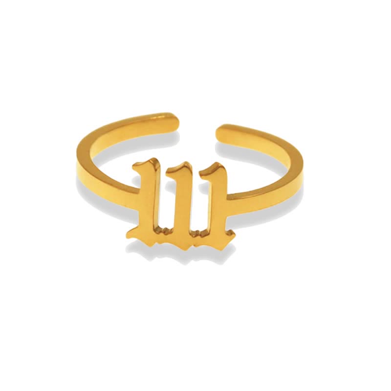 Engelsnummer Minimalistischer Glücksring