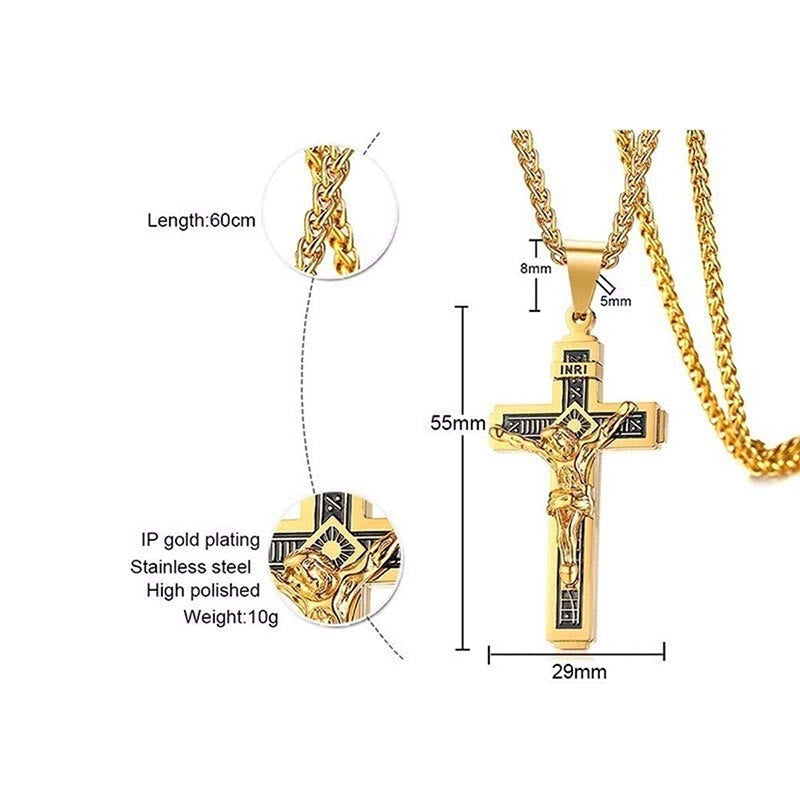 Katholische Jesus Christus Kreuzkruzifix Halskette