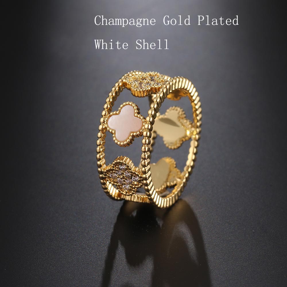 Kreativer Vier Blattklee Lucky Ring