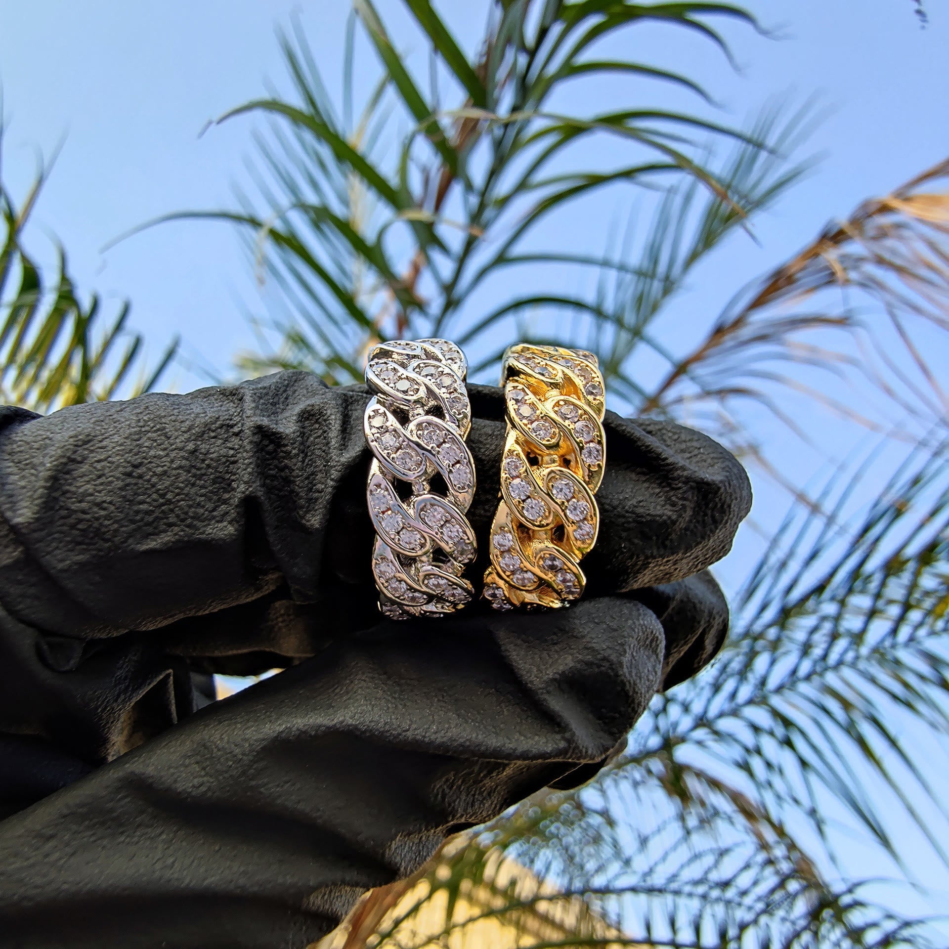 8Mm Cuban Link Hip Hop Hochzeit Verdrehte Ringe