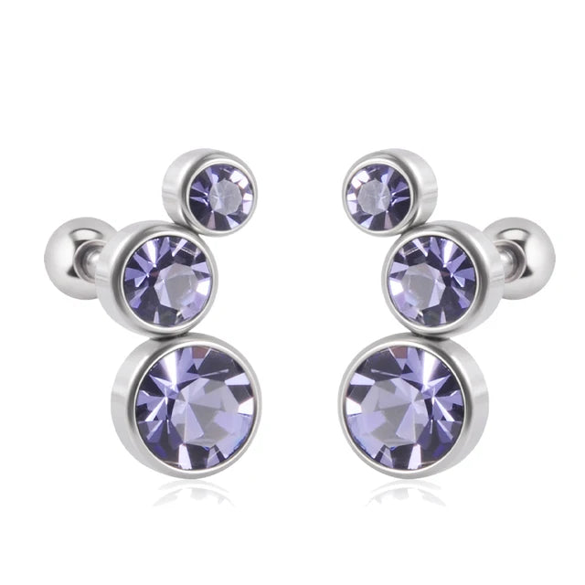 Hochwertige 361 Chirurgenstahl Kristall Ohr Tragus Knorpel Ohrringe 16G Drei Zirkon Lobe Helix Daith Piercing Körperschmuck