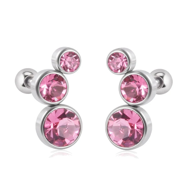 Hochwertige 361 Chirurgenstahl Kristall Ohr Tragus Knorpel Ohrringe 16G Drei Zirkon Lobe Helix Daith Piercing Körperschmuck