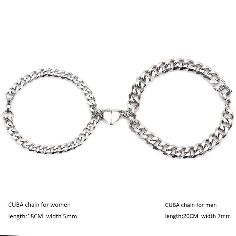 2Pcs Herzförmiges Magnetpaararmband