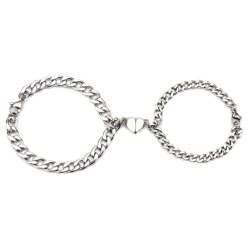 2Pcs Herzförmiges Magnetpaararmband