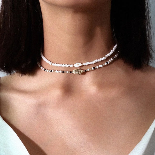 Boho Muschel Choker Halskette für Frauen Sommer Kpop Y2K Schmuck Accessoires