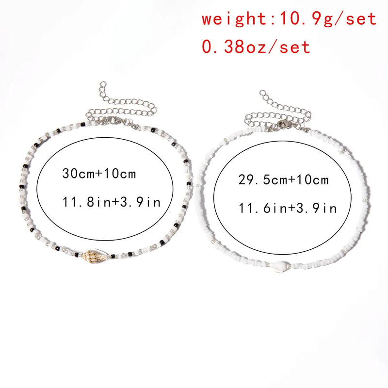 Boho Muschel Choker Halskette für Frauen Sommer Kpop Y2K Schmuck Accessoires