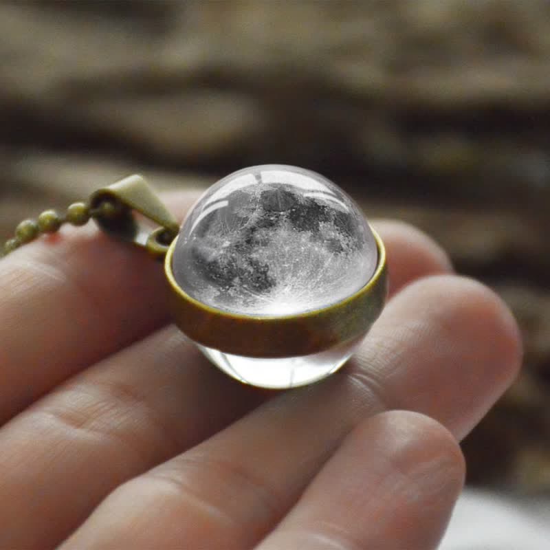 Farben Mondglas Kugel Halskette