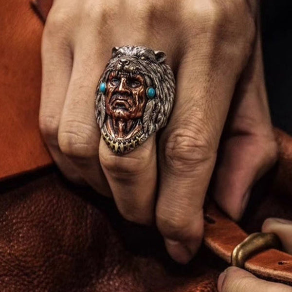 Kreativer Türkisfarbener Chef Wolfsring