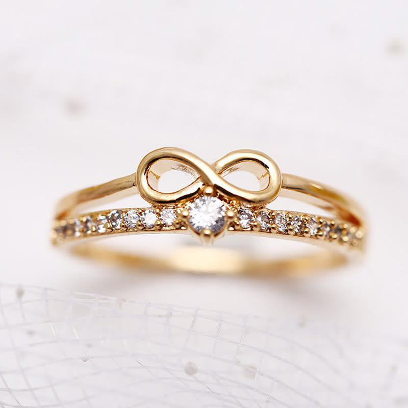 Zusammen In Der Liebe Einfache Eingelegte Zirkonring