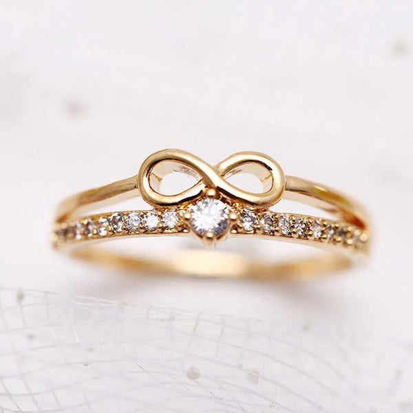 Zusammen In Der Liebe Einfache Eingelegte Zirkonring