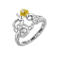 Ich Liebe Dich Für Immer Mutter Und Kinder -Elefant Daisy Ring