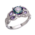 Farbenfroher Ovaler Zirkonring