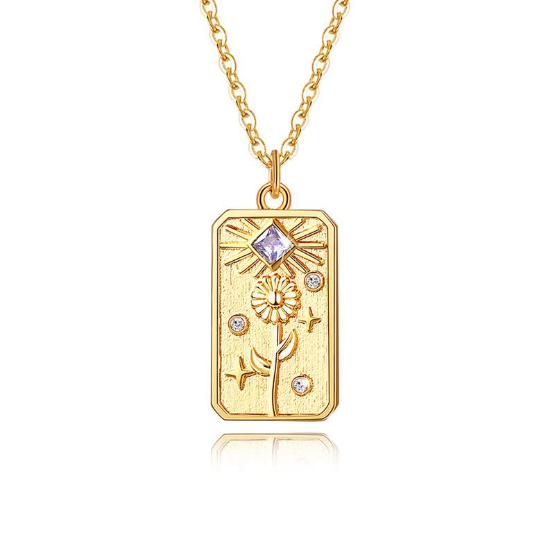 Geprägter Geburtsstein Empfindliche Geburtsblumenkette