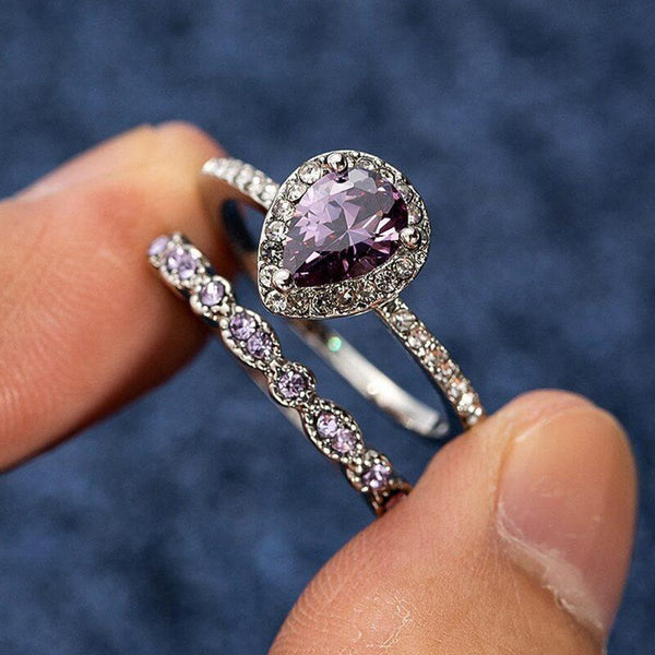 Amethyst -Stapelring