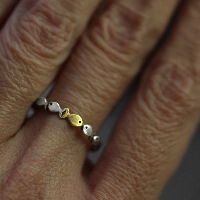 Schwimmen Gegen Den Aktuellen Fischring