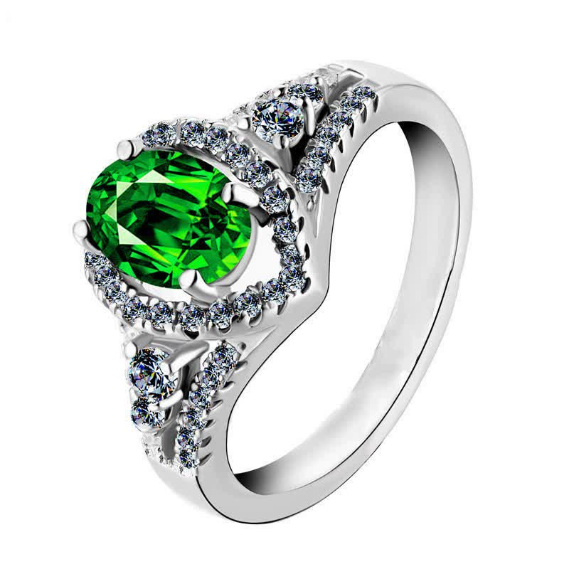 Einstellbarer Farbiger Edelstein -Zirkonring