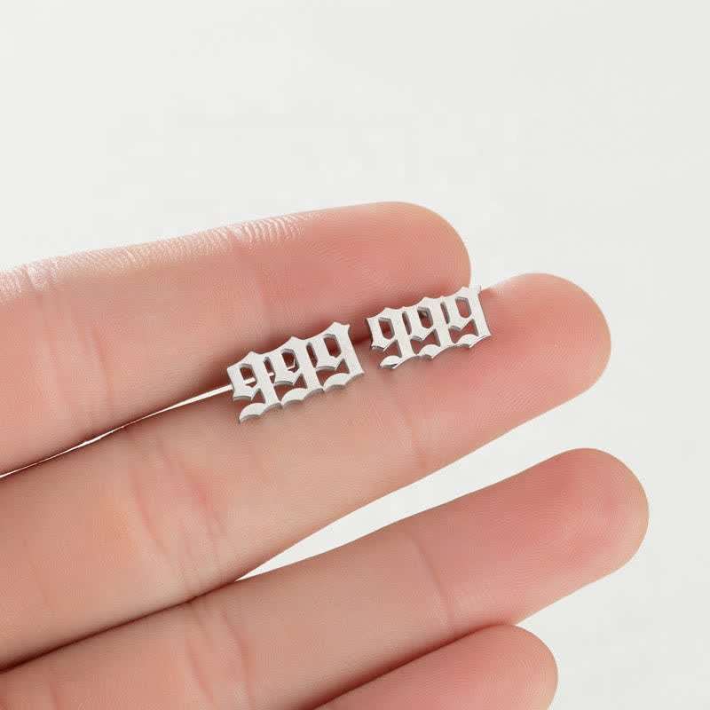 Engelszahl Minimalistische Ohrringe