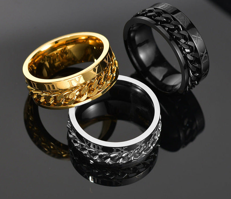 Römische Zahlen-Spinnerringe