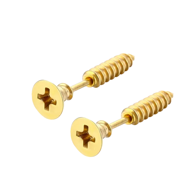 Edle Edelstahl Helix Ohrringe für Männer | Spiral Schmuck aus Edelstahl - 2 Stück