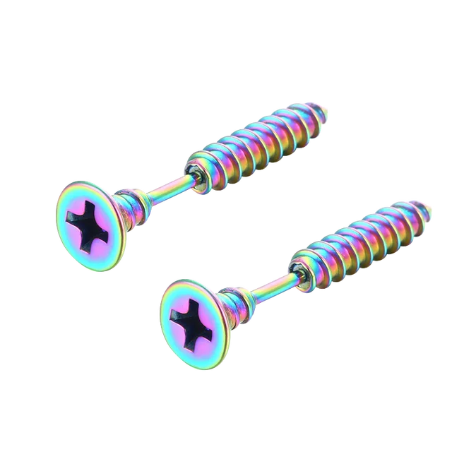 Edle Edelstahl Helix Ohrringe für Männer | Spiral Schmuck aus Edelstahl - 2 Stück