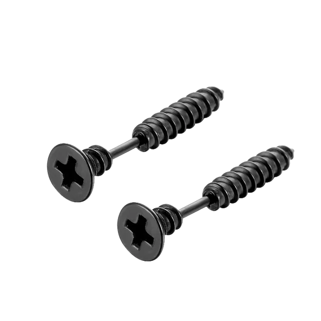 Edle Edelstahl Helix Ohrringe für Männer | Spiral Schmuck aus Edelstahl - 2 Stück