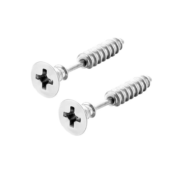 Edle Edelstahl Helix Ohrringe für Männer | Spiral Schmuck aus Edelstahl - 2 Stück
