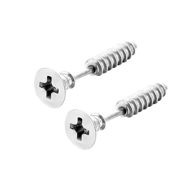 Edle Edelstahl Helix Ohrringe für Männer | Spiral Schmuck aus Edelstahl - 2 Stück