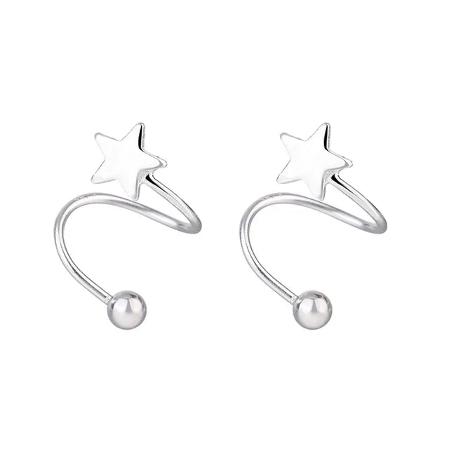 Edelstahl Spiral Twisted Lippenring Zungenpiercing Herz Stern Ohrknorpel Helix Piercing Ohrstecker Schmuck Geschenke