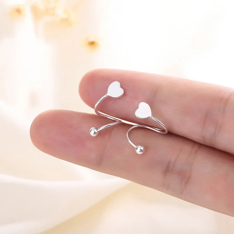 Edelstahl Spiral Twisted Lippenring Zungenpiercing Herz Stern Ohrknorpel Helix Piercing Ohrstecker Schmuck Geschenke