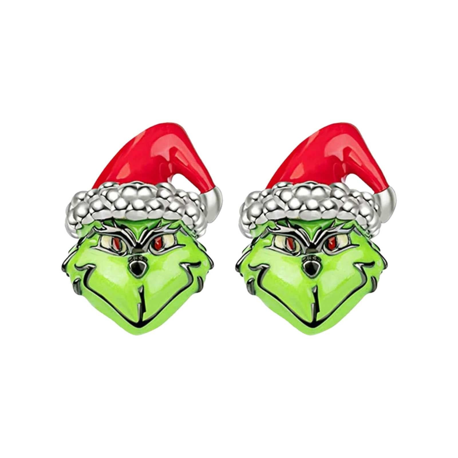 Weihnachtshut Herz Peridot Halskette Ohrringe