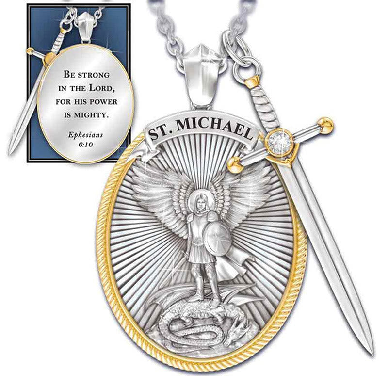 Erzengel St. Michael Katholischer Patron Stahlkette