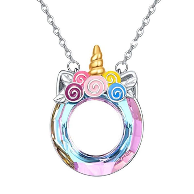 Nette Einzigartige Bunte Einhornkristallkette