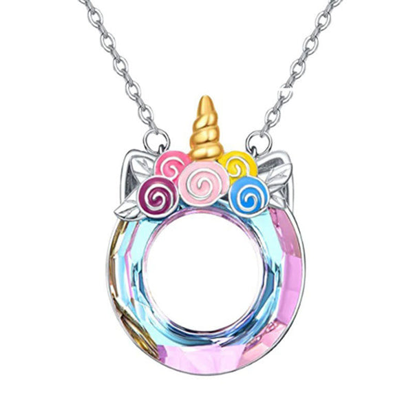 Nette Einzigartige Bunte Einhornkristallkette