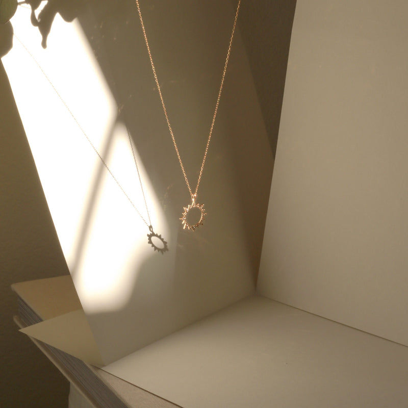 Boho Sun Zirkon Halskette