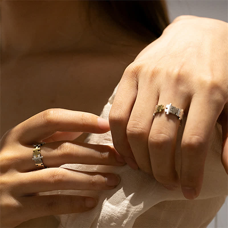 Geometrisches Puzzle -Puzzle -Ring