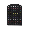 Bunte Strass Ohrstecker Set für Frauen und Mädchen - Hochzeitsschmuck Geschenk