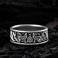 Fenris Wolf Edelstahl Viking Ring