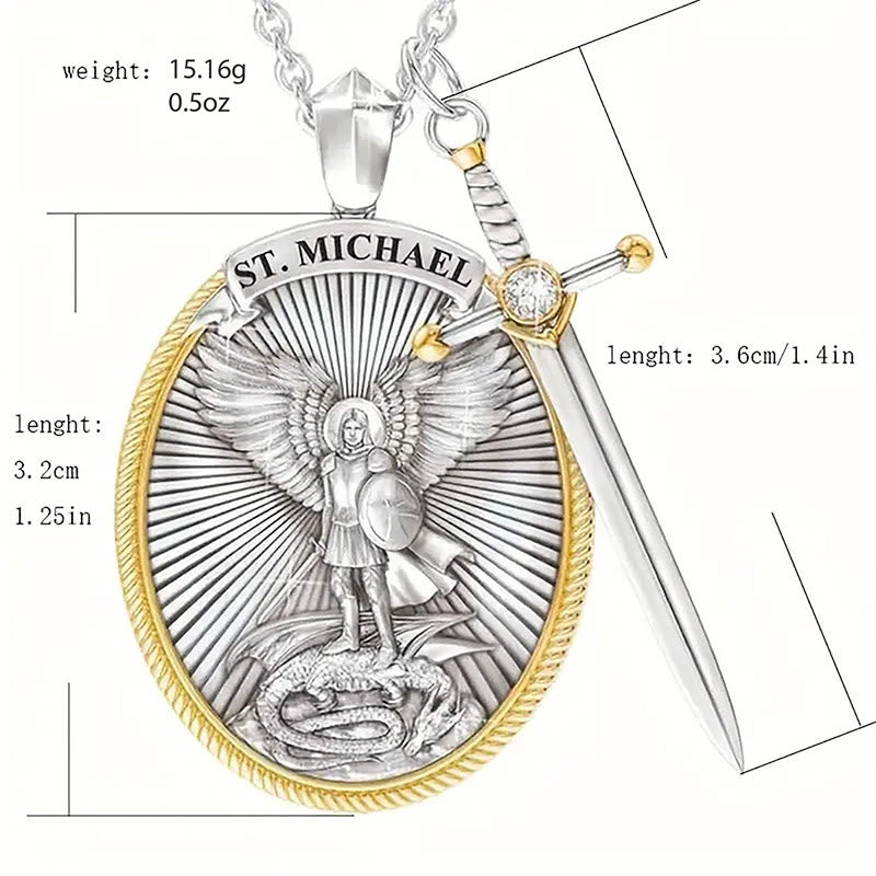Erzengel St. Michael Katholischer Patron Stahlkette