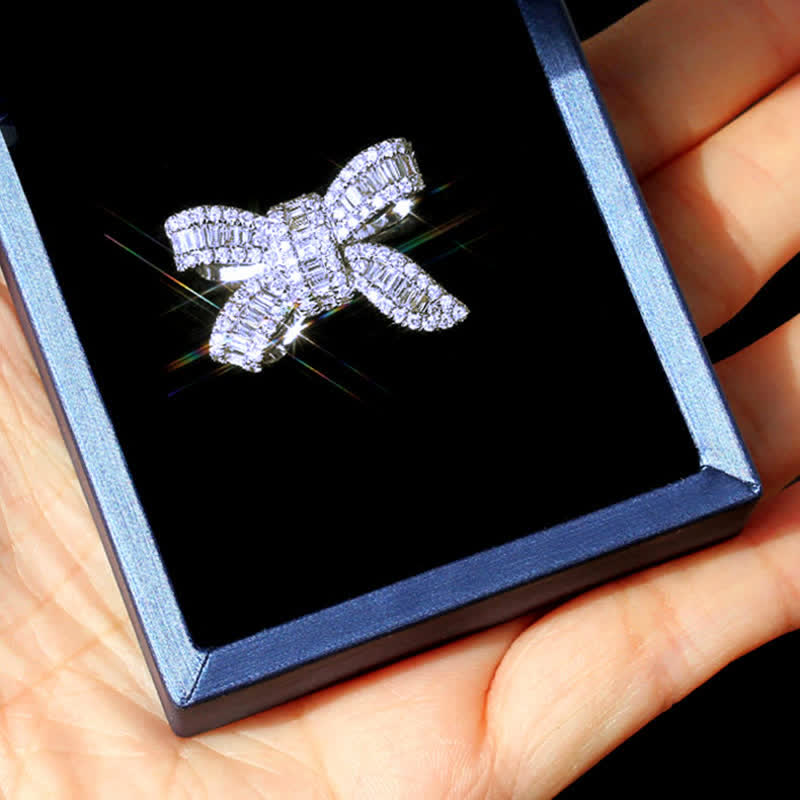 Fairy Bowknot Trapez -Zirkonring